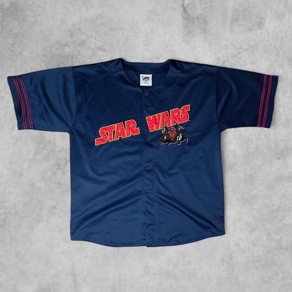 Vintage Star Wars Ep 1 Darth Maul Lee Sport Jersey Men’s Size XL Obi Wan Qui Gon